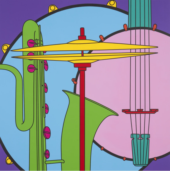 Michael Craig-Martin Untitled (green saxophone), 2023