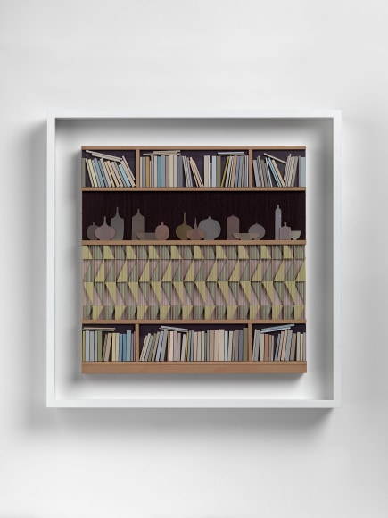 Lucy Williams Bookcase (with abstract assemblage) #2, 2025