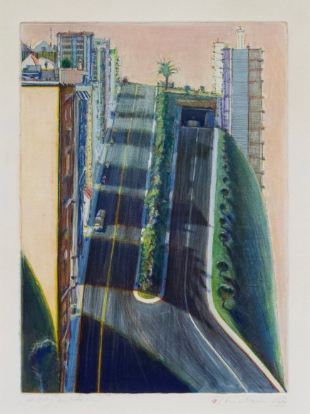 Wayne Thiebaud Color Study "Neighborhood Ridge," 1983-84 / 2000