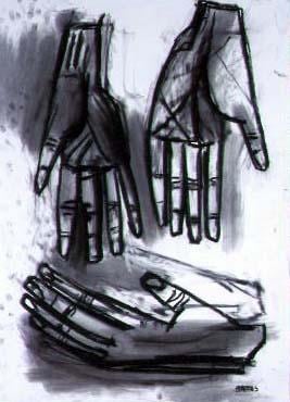David Bates Hands III, 2002