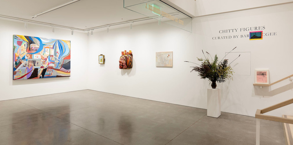 Installation view of Chitty Figures: curated by Barry McGee.