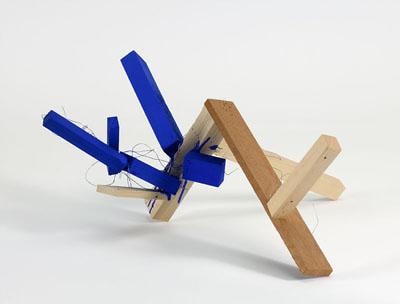 Untitled 2004 wood, wire and casein