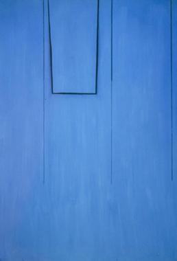 Robert Motherwell Open Series #80 (In Medium Ultramarine with Charcoal Line)