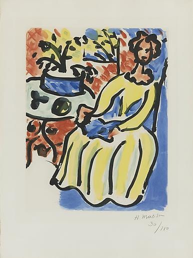 Marie-José en Robe Jaune (D. 817) 1950,