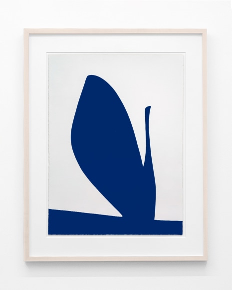 Glide (Prussian blue paper study), 2021