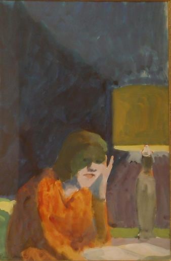Paul Wonner Woman Reading, c. 1960