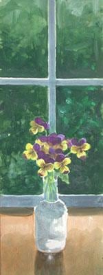 Flowers in Bottles: Johnny Jump-Ups