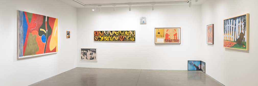 Installation view of Chitty Figures: curated by Barry McGee.