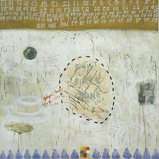 Lucky 2003 oil and alkyd on canvas over panel