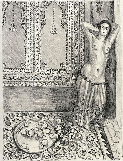 Odalisque debout au plateau de fruits 1924,