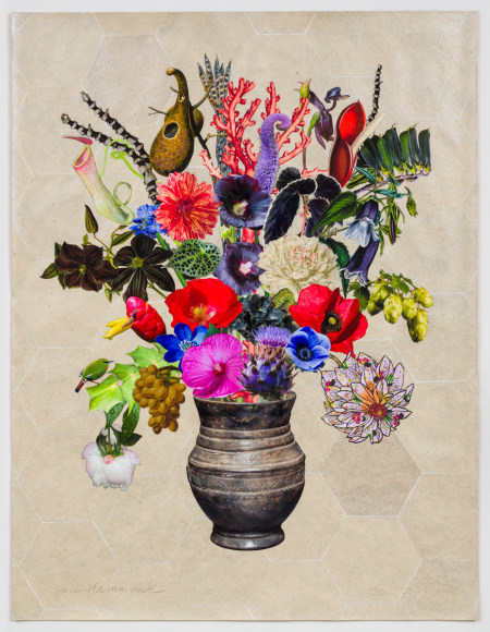 Jane Hammond Shang Dynasty Vase with Laughing Duck Orchid, Lily of the Nice and Clematis Jackamani, 2023