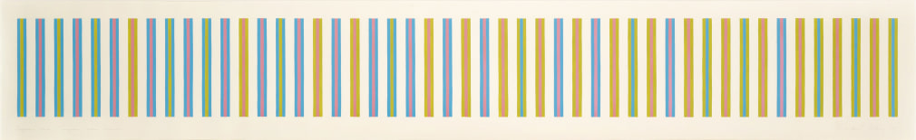Bridget Riley, Sequence Study 2, Turquoise, Ochre, Magenta, 1973