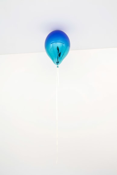 Jeppe Hein, Dark Blue and Light Turquoise Mirror Balloon, 2019