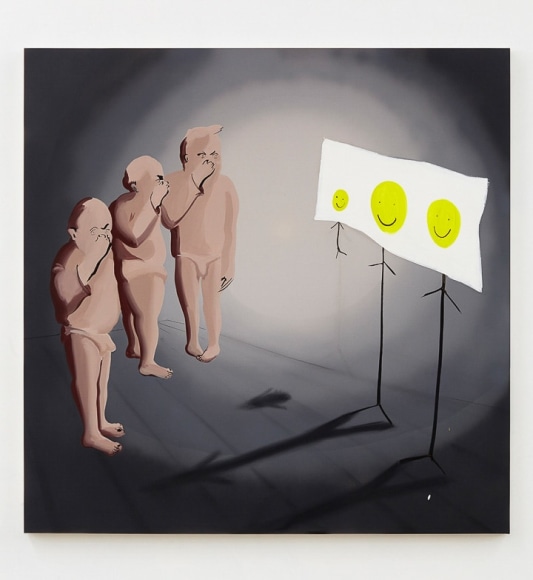 Tala Madani, Smiley has no nose, 2015
