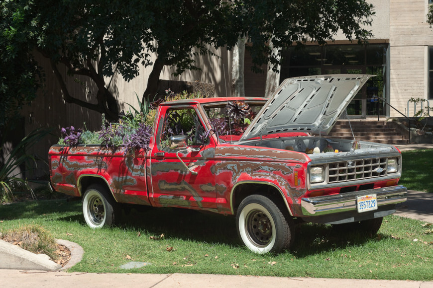 Installation view: Project Series 49: Sam Falls, Pomona College Museum of Art, 2014
