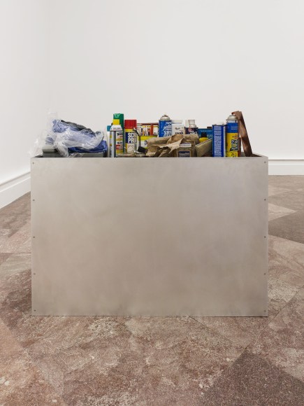 Jacob Kassay, Installation view: OTNY, Albright-Knox Art Gallery, Buffalo, 2017