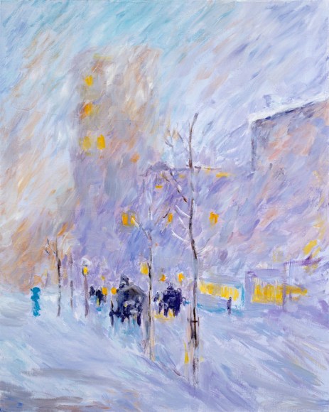 Karen Kilimnik, Old New York, 1910 (late afternoon, Winter, New York, 1900, by Childe Hassam) 2002