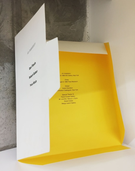 Dan Flavin, Robert Gober, Yves Klein, An Installation