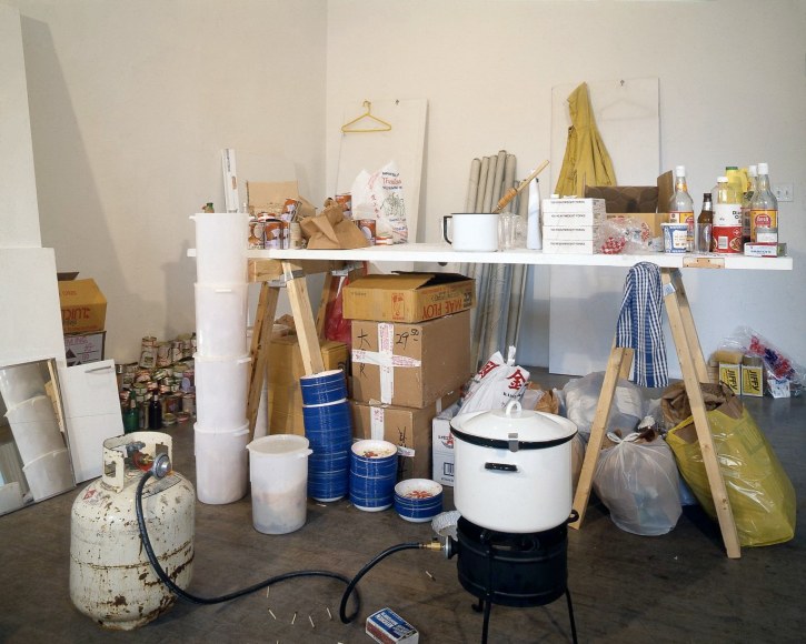 Rirkrit Tiravanija, Untitled (Free), 1992, Installation view: 303 Gallery