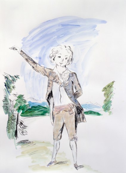 Karen Kilimnik, Auguste Vestris - A Summer Evening Among the Garden Temples, The Ultimate God of Dance in Paris, 2000