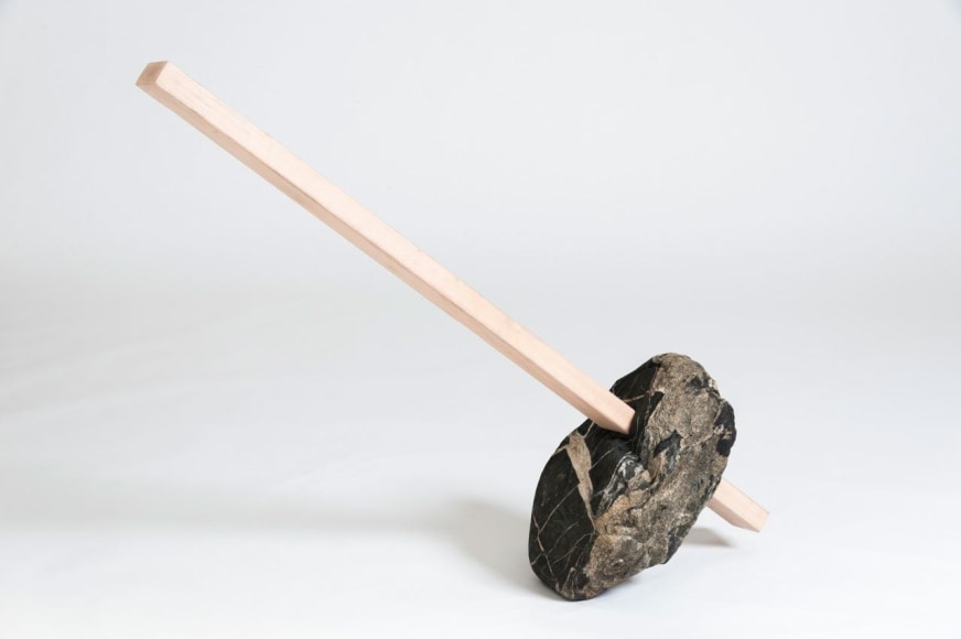 Matt Johnson, 2x4 with Stone and Lead, 2012
