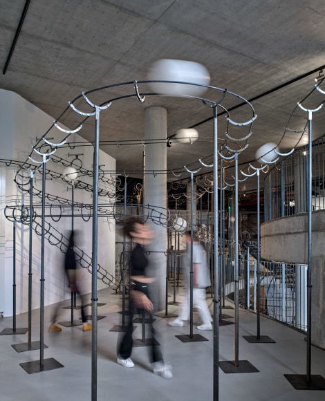 Installation view: Jeppe Hein, Distance, konschtal Esch, Luxembourg - (c) Christof Weber