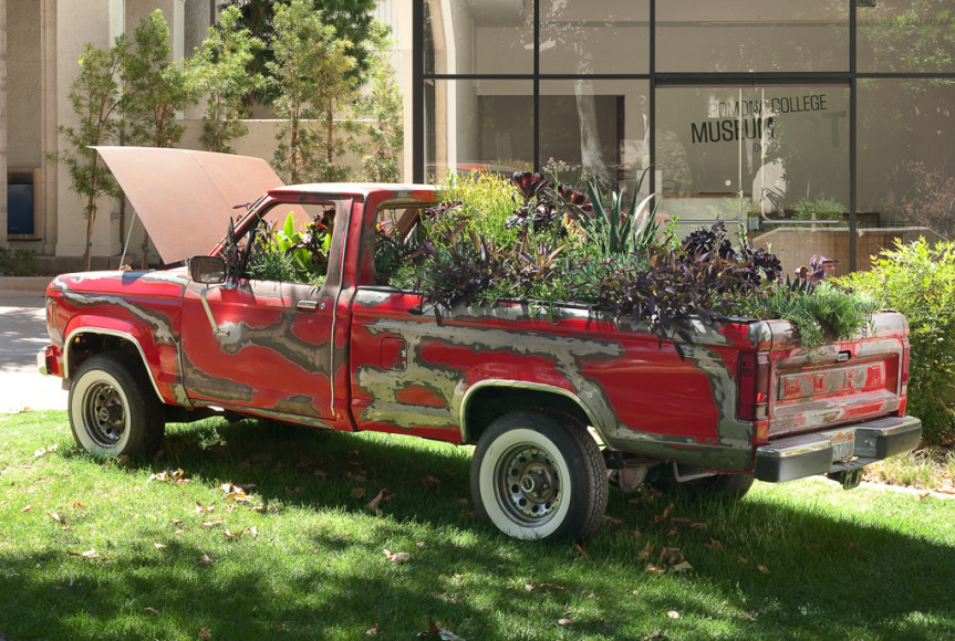 Installation view: Project Series 49: Sam Falls, Pomona College Museum of Art, 2014