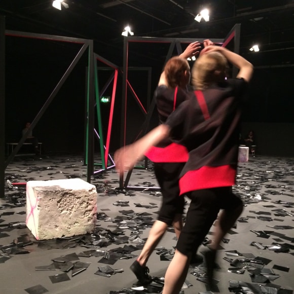 Eva Rothschild & Joe Moran, Installation view: fig-2. 23/50, ICA Studio, Institute of Contemporary Arts, London, 2015
