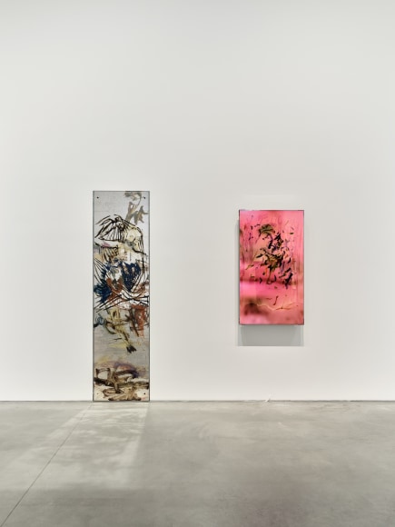 Installation view: Nick Mauss and Ken Okiishi, 303 Gallery, New York, 2025, Photo: Justin Craun