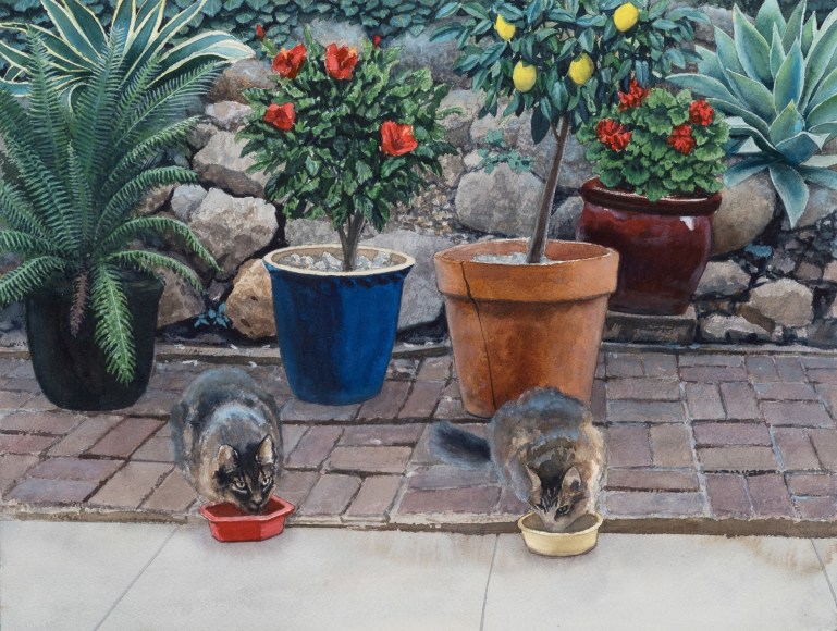 Tim Gardner, Two Cats Eating Breakfast