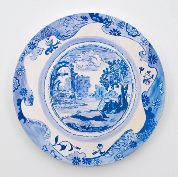 Karen Kilimnik, the blue and white china landscape world, 2015