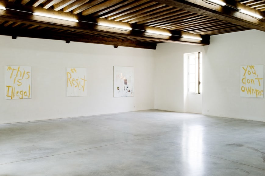 Installation view: &quot;Rodney Graham &amp; Kim Gordon,&quot; Le Consortium, Acad&eacute;mie Conti, Vosne-Roman&eacute;e, 2017