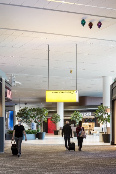 Installation View: Jeppe Hein, All Your Wishes, LaGuardia Airport’s Terminal B, 2020, Commissioned by LaGuardia Gateway Partners in partnership with Public Art Fund for LaGuardia Airport’s Terminal B