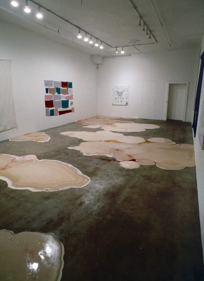 Installation view: Ashley King, Lauren Szold, Sue Williams, 303 Gallery, 1992