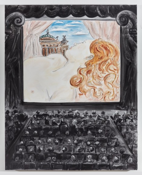 Tanya Merrill, Woman in the Painting Playing at the Cinema