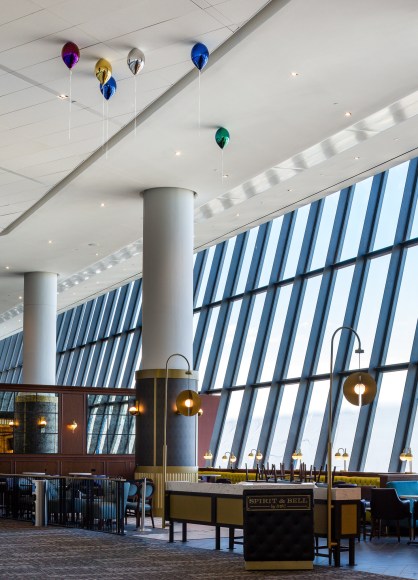 Installation View: Jeppe Hein, All Your Wishes, LaGuardia Airport’s Terminal B, 2020, Commissioned by LaGuardia Gateway Partners in partnership with Public Art Fund for LaGuardia Airport’s Terminal B
