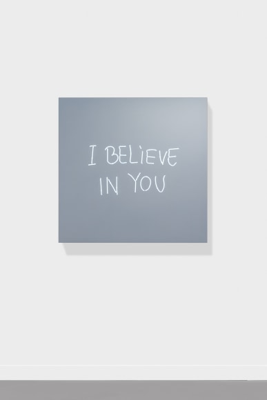 Jeppe Hein, I BELIEVE IN YOU (handwritten), 2018