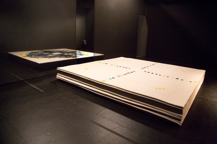 Sam Falls, September Spring, Exhibition view: The Kitchen, New York, 2015