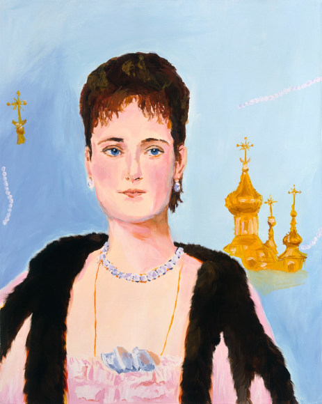 Karen Kilimnik, Siamese cat’s eyes (part Siamese cat) Alexandra, 2001