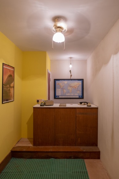 Installation view of Mike Nelson, The Deliverance and, The Patience, 2001. Various materials. Various materials. Photo: Matt Greenwood. Courtesy the artist and the Hayward Gallery.