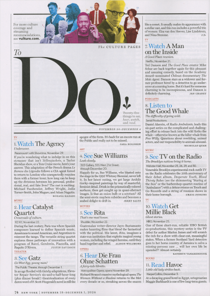 To Do: Twenty-five things to see...Sue Williams, New York Magazine, Jerry Saltz