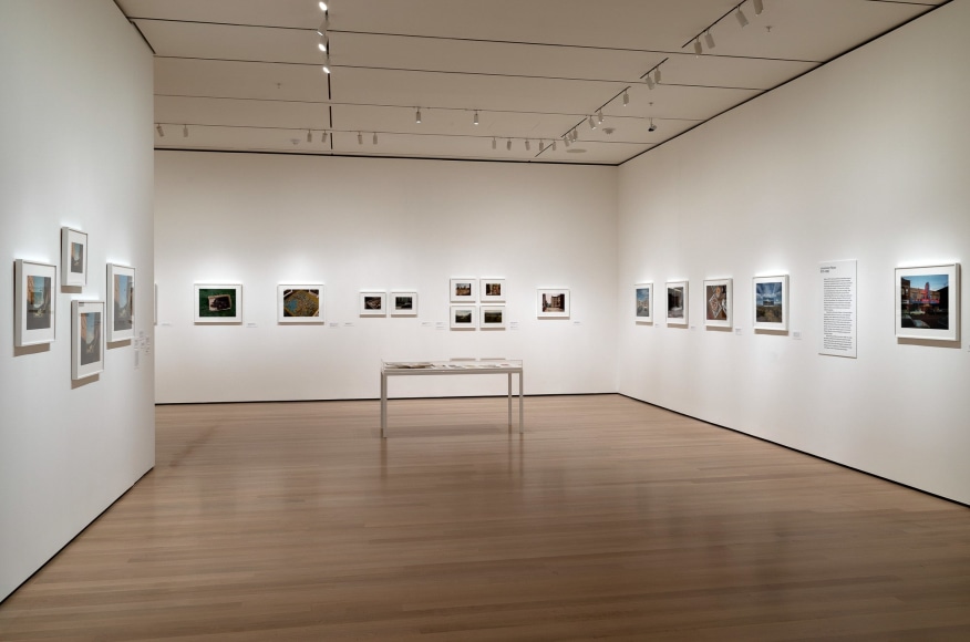 Installation view of Stephen Shore. The Museum of Modern Art, NY, November 19, 2017 – May 28, 2018.