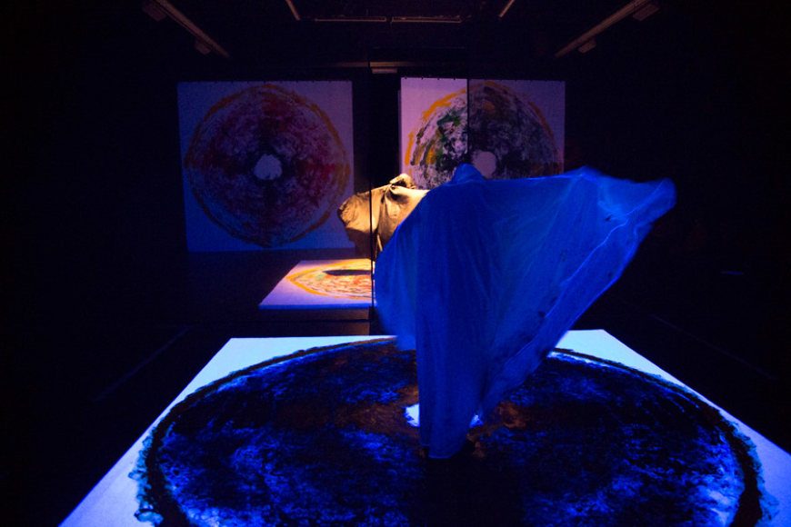 Sam Falls, September Spring, Exhibition view: The Kitchen, New York, 2015