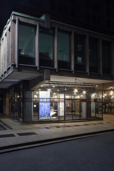 Nick Mauss, Installation view: Illuminated Window, La Triennale di Milano, 2017, Torre Velasca