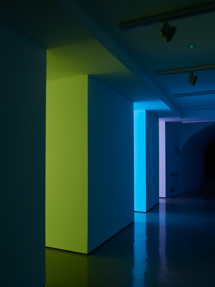 Sam Falls, Exhibition view: Nature Is The New Minimalism, MART, Galleria Civica, Trento, Italy, 2018.