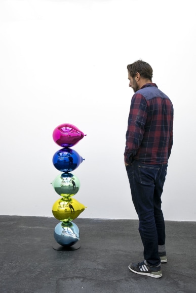 Jeppe Hein, Together we will touch the sky (light blue, medium yellow, light green, dark blue, pink)