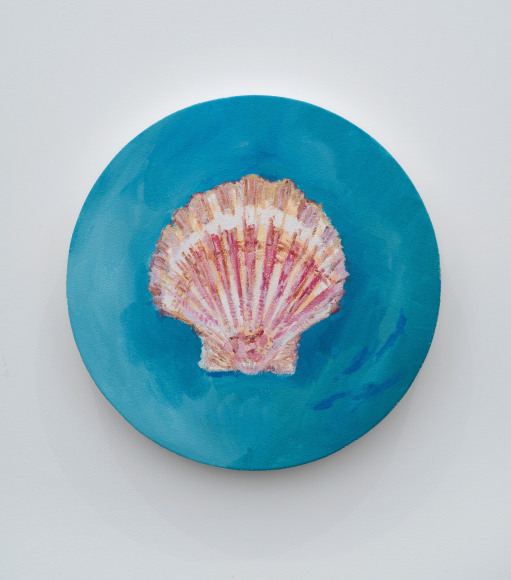 Karen Kilimnik, the scallop shell island at dusk, 2018