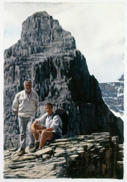 Tim Gardner, Untitled (Jim & Bhoadie on Mt. Temple), 2002