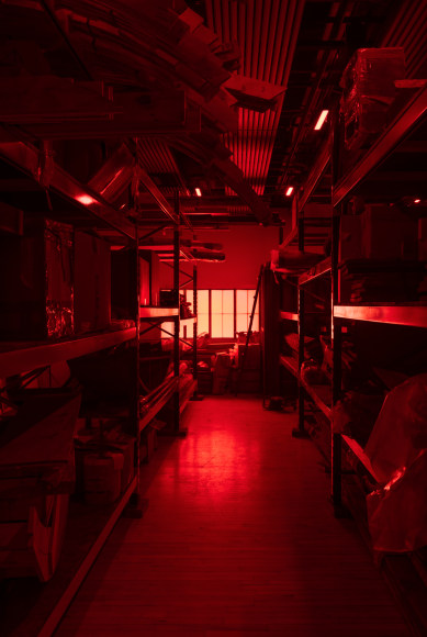 Installation view of Mike Nelson, I, IMPOSTOR, 2011., Various materials. Photo: Matt Greenwood. Courtesy the artist and the Hayward Gallery.