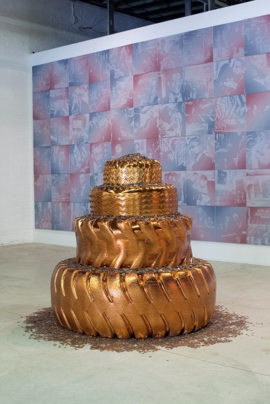 Rob Pruitt, Installation view: The Obama Paintings and The Lincoln Monument, Museum of Contemporary Art Detroit, 2015